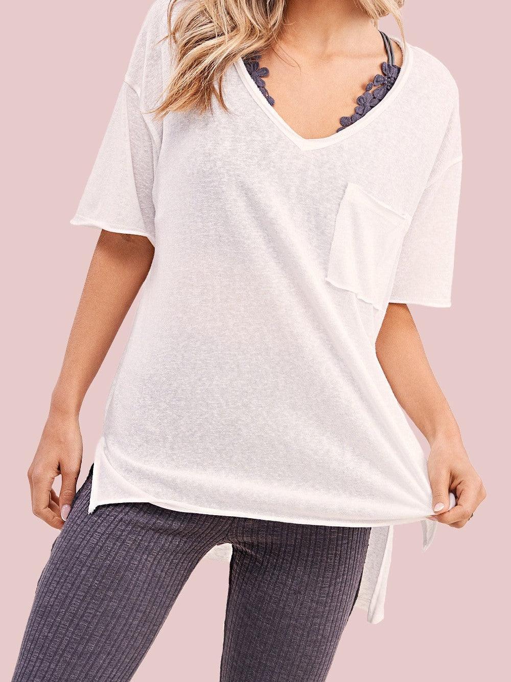 Perfect Tee Relaxed Fit Short Sleeve Top-Women's Clothing-Shop Z & Joxa