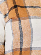 Perfee Golden Hour Half Plaid Long Sleeve Shirt-Women's Shirts & Tops-Shop Z & Joxa