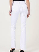 Piping Hot Front Slit White Jeans-Women's Clothing-Shop Z & Joxa