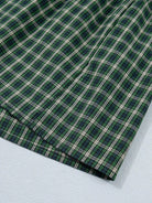 Plaid About You Square Neck Shirred High Waist Ruffle Hem Dress-Women's Dresses-Shop Z & Joxa