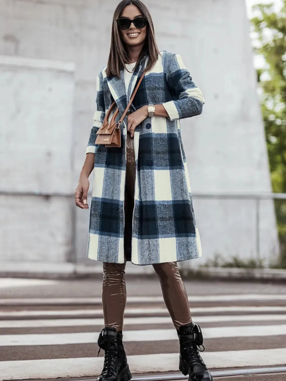 Plaid Perfection Lapel Coat by Double Take-Coats & Jackets-Shop Z & Joxa