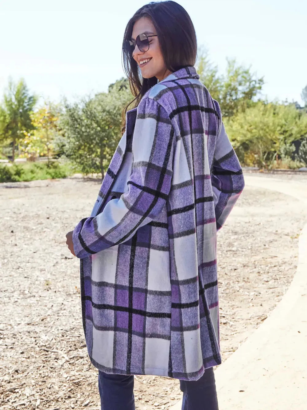 Plaid Perfection Lapel Coat by Double Take-Coats & Jackets-Shop Z & Joxa