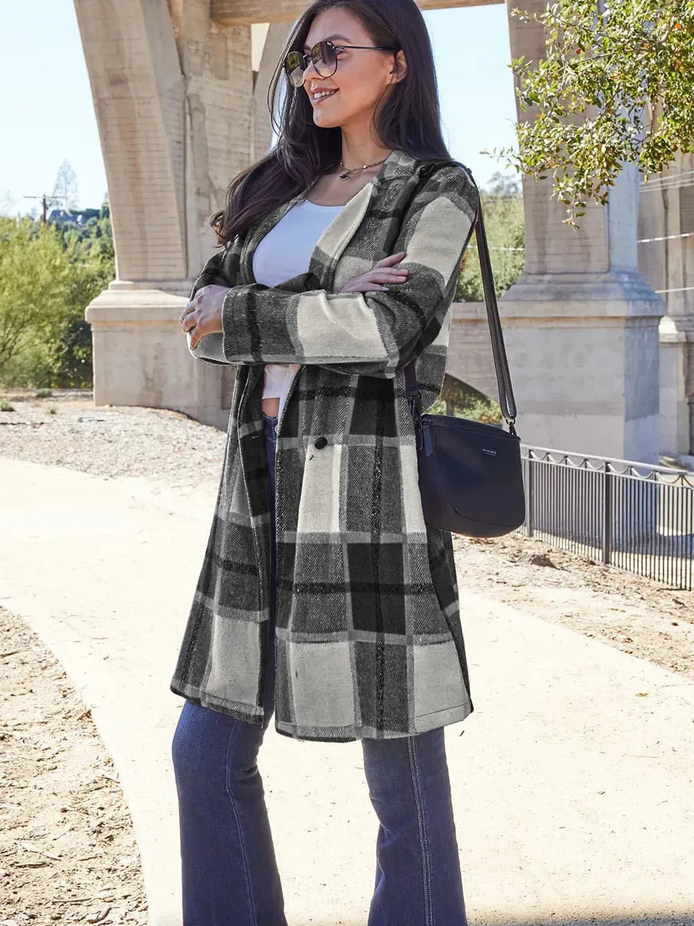 Plaid Perfection Lapel Coat by Double Take-Coats & Jackets-Shop Z & Joxa