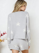 Playful Stars Long Sleeve Top and Short Set-Women's Clothing-Shop Z & Joxa