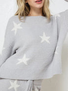 Playful Stars Long Sleeve Top and Short Set-Women's Clothing-Shop Z & Joxa