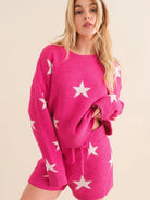 Playful Stars Long Sleeve Top and Short Set-Women's Clothing-Shop Z & Joxa