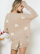 Playful Stars Long Sleeve Top and Short Set-Women's Clothing-Shop Z & Joxa