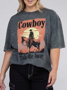 Plus Cowboy Take Me Boyfriend Tee-Women's Clothing-Shop Z & Joxa