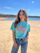 Plus Retro Sunkissed Summer Graphic Tee-Women's Clothing-Shop Z & Joxa