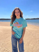 Plus Retro Sunkissed Summer Graphic Tee-Women's Clothing-Shop Z & Joxa