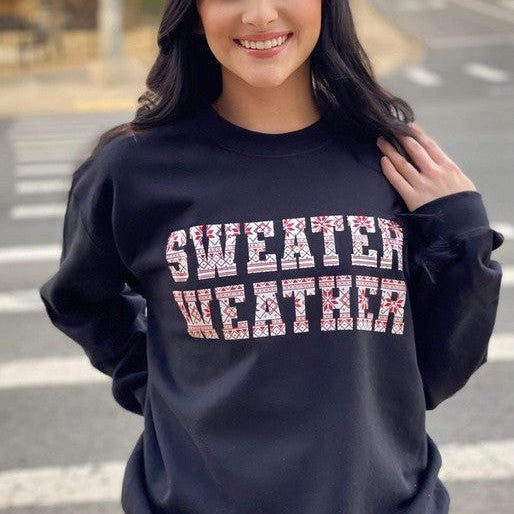 Plus Sweater Weather Just Got Better Graphic Sweatshirt