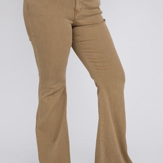 Plus VERVET By Flying Monkey All About the Flare High Rise Super Flare Jeans-Women's Clothing-Shop Z & Joxa