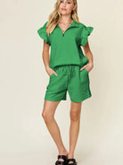 Polished Twist Textured Lounge Set by Double Take-Women's Sets-Shop Z & Joxa