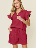 Polished Twist Textured Lounge Set by Double Take-Women's Sets-Shop Z & Joxa