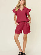 Polished Twist Textured Lounge Set by Double Take-Women's Sets-Shop Z & Joxa