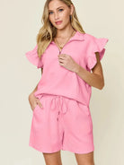 Polished Twist Textured Lounge Set by Double Take-Women's Sets-Shop Z & Joxa