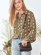Pretty in Print Vintage Floral Button Blouse-Shirts & Tops-Shop Z & Joxa