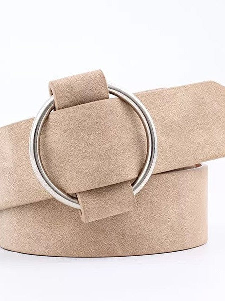 Put a Belt on It Vegan Leather Belt with O Ring Buckle-Women's Accessories-Shop Z & Joxa