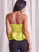 Radiant and Cheerful Strapless Ruffle Top-Women's Clothing-Shop Z & Joxa