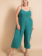 Rayon Crepe Summer Jumpsuit in Jade-Women's Clothing-Shop Z & Joxa