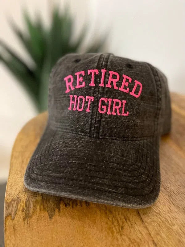 Retired Hot Girl Ball Cap Hat-Women's Accessories-Shop Z & Joxa