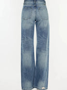 Retro Edge Distressed High-Rise Bootcut Jeans by Kancan-Women's Jeans-Shop Z & Joxa