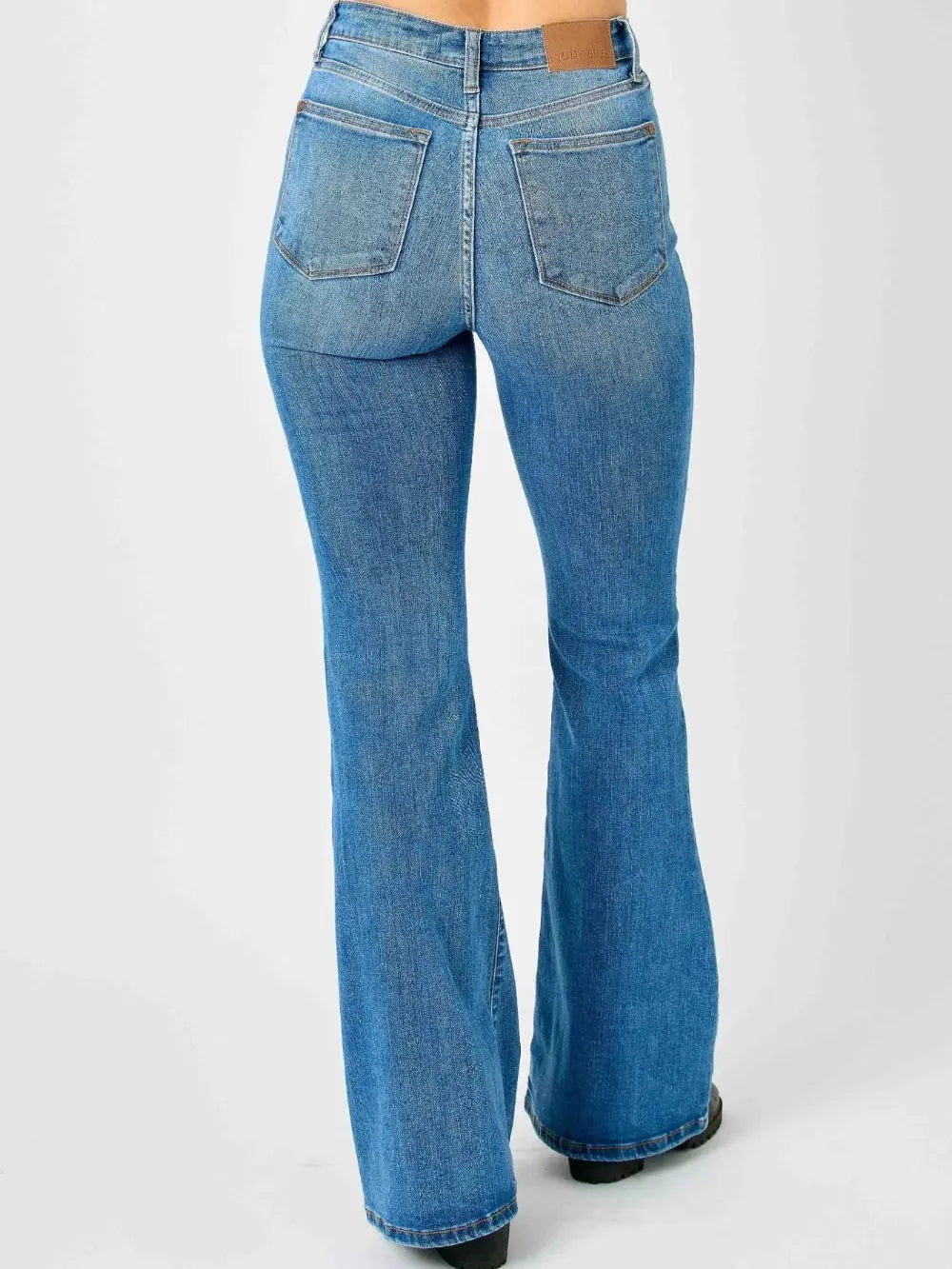 Retro Flair High-Waist Classic Flare Jeans by Judy Blue-Women's Jeans-Shop Z & Joxa