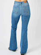 Retro Flair High-Waist Classic Flare Jeans by Judy Blue-Women's Jeans-Shop Z & Joxa