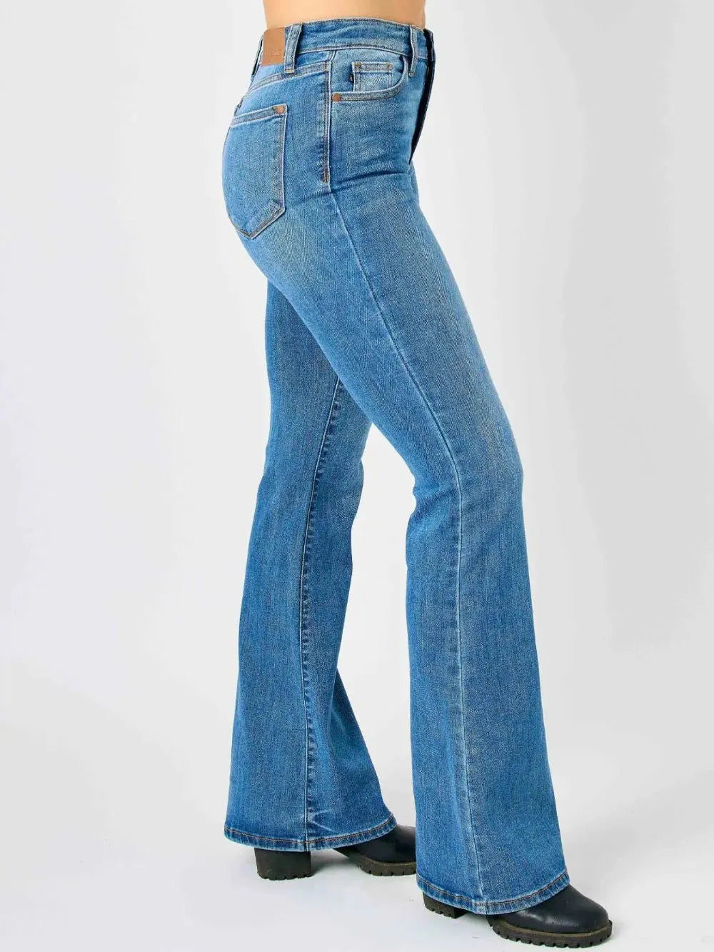 Retro Flair High-Waist Classic Flare Jeans by Judy Blue-Women's Jeans-Shop Z & Joxa