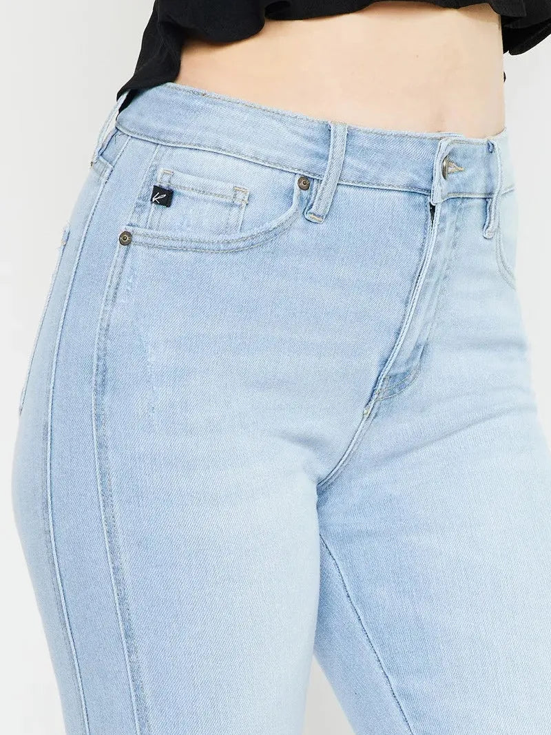 Retro Vibes High Rise Curvy Flare Jeans by Kancan-Women's Jeans-Shop Z & Joxa