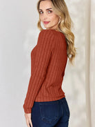 Ribbed and Ready Everyday Long Sleeve Tee by Basic Bae-Women's Shirts & Tops-Shop Z & Joxa