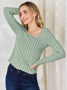 Ribbed and Ready Everyday Long Sleeve Tee by Basic Bae-Women's Shirts & Tops-Shop Z & Joxa