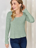 Ribbed and Ready Everyday Long Sleeve Tee by Basic Bae-Women's Shirts & Tops-Shop Z & Joxa