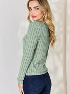 Ribbed and Ready Everyday Long Sleeve Tee by Basic Bae-Women's Shirts & Tops-Shop Z & Joxa