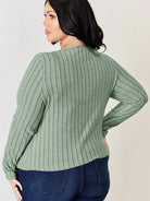 Ribbed and Ready Everyday Long Sleeve Tee by Basic Bae-Women's Shirts & Tops-Shop Z & Joxa