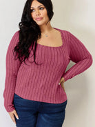 Ribbed and Ready Everyday Long Sleeve Tee by Basic Bae-Women's Shirts & Tops-Shop Z & Joxa