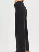 Risen Black Elevation High Rise Wide Leg Ankle Jeans-Women's Jeans-Shop Z & Joxa