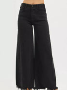 Risen Black Elevation High Rise Wide Leg Ankle Jeans-Women's Jeans-Shop Z & Joxa