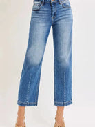 Risen Blue Haven High Rise Crop Boyfriend Tapered Jeans-Women's Jeans-Shop Z & Joxa