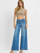 Risen BlueHaven Wide Leg Jeans in Medium Stone-Women's Jeans-Shop Z & Joxa