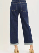 Risen Boyfriend Vibes Slouchy Cropped Cuffed Hem Jeans-Women's Jeans-Shop Z & Joxa