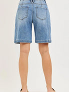 Risen Breezy Panel Double Button Slouchy Jorts in Medium-Women's Shorts-Shop Z & Joxa