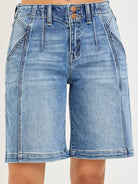 Risen Breezy Panel Double Button Slouchy Jorts in Medium-Women's Shorts-Shop Z & Joxa
