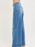 Risen City Stroll Slouchy Wide Leg Jeans With Pleats-Women's Jeans-Shop Z & Joxa