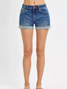 Risen Coastline Cuffed Low Rise Cuffed Denim Shorts-Women's Shorts-Shop Z & Joxa