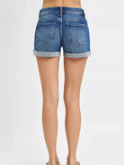 Risen Coastline Cuffed Low Rise Cuffed Denim Shorts-Women's Shorts-Shop Z & Joxa