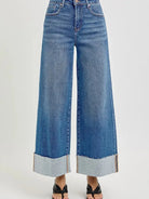 Risen Confidence Cuff Tummy Control High-Rise Crop Jeans-Women's Jeans-Shop Z & Joxa