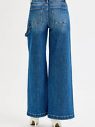 Risen Crush Patch High Rise Wide Leg Patch Detailed Jeans-Women's Jeans-Shop Z & Joxa