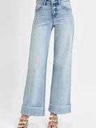 Risen CurveCuff Tummy Control High Rise Ankle Jeans in Light Stone-Women's Jeans-Shop Z & Joxa