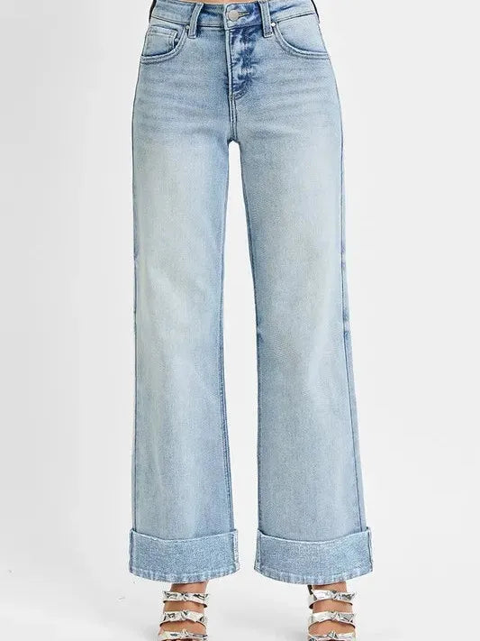 Risen CurveCuff Tummy Control High Rise Ankle Jeans in Light Stone-Women's Jeans-Shop Z & Joxa